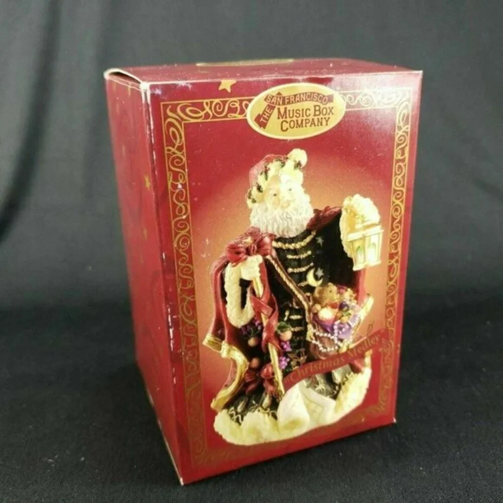 San Francisco Music Box Santa Ornament Christmas Medley Joan‎ Pilallis No Music